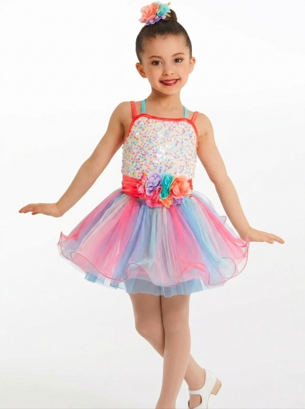 Weissman Sequin Rainbow Tutu Dance Costume